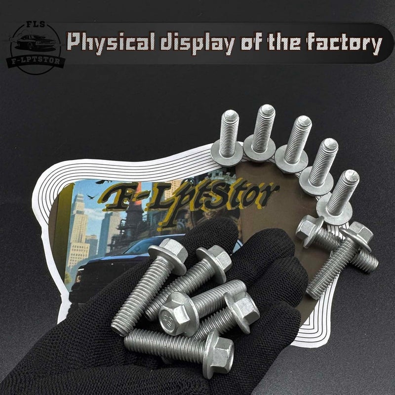 F-LptStor طقم مسامير عادم 12 قطعة 5.3 لتر لسيارات LS1 LSX LS2 LS3، مناسب لبيوك، كاديلاك، شيفروليه، كرايسلر، دودج. مسامير عالية القوة مع طلاء مضاد للتآكل من درجة 10.9. - Image 4